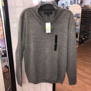 NEW Tricots St Raphael | mens quarter zip gray Heather soft sweater medium